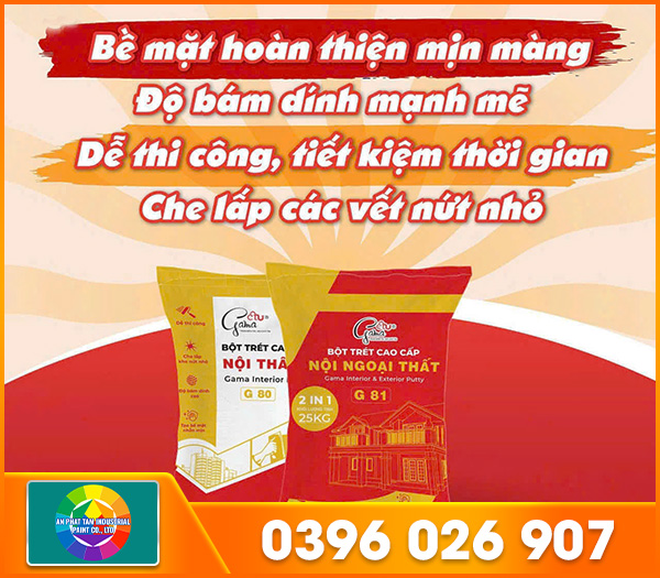 Bột trét cao cấp nội ngoại thất Gama G80, G81 2 in 1 (25kg)